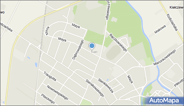 Kościan, Maya Wojciecha, mapa Kościan
