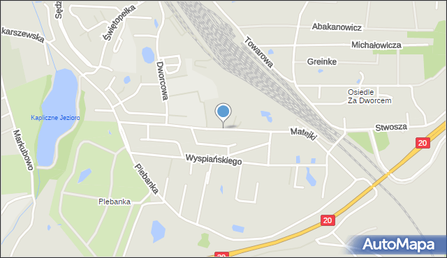 Kościerzyna, Matejki Jana, mapa Kościerzyna