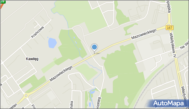 Koszalin, Mazowieckiego Tadeusza, mapa Koszalina
