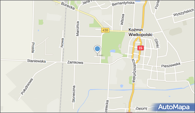 Koźmin Wielkopolski, Mała, mapa Koźmin Wielkopolski