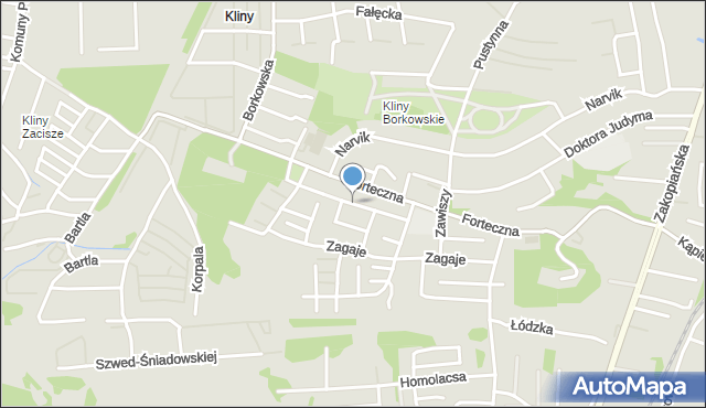 Kraków, Mączyńskiego Władysława, ks., mapa Krakowa