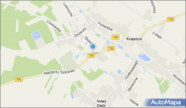 Krasocin, Macierzy Szkolnej, mapa Krasocin