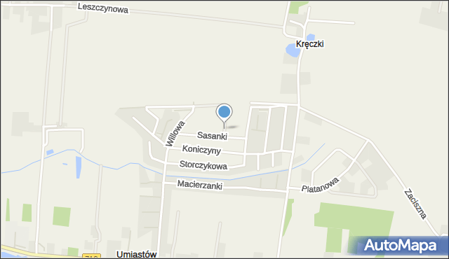 Kręczki, Magnolii, mapa Kręczki