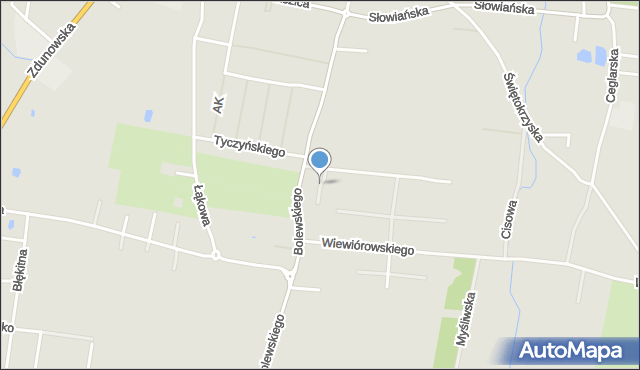 Krotoszyn, Magnoliowa, mapa Krotoszyna