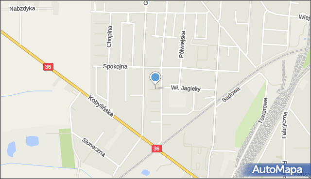 Krotoszyn, Matejki Jana, mapa Krotoszyna