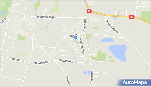 Krotoszyn, Mazowiecka, mapa Krotoszyna