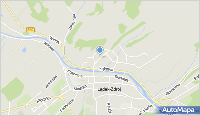 Lądek-Zdrój, Makowa, mapa Lądek-Zdrój