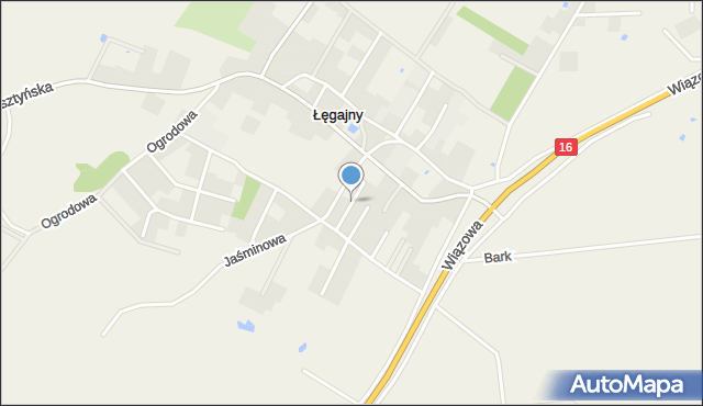 Łęgajny, Makowa, mapa Łęgajny