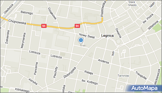 Legnica, Matejki Jana, mapa Legnicy