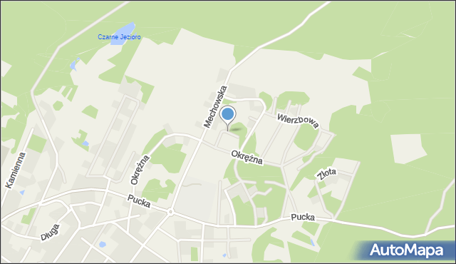 Leśniewo gmina Puck, Malinowa, mapa Leśniewo gmina Puck