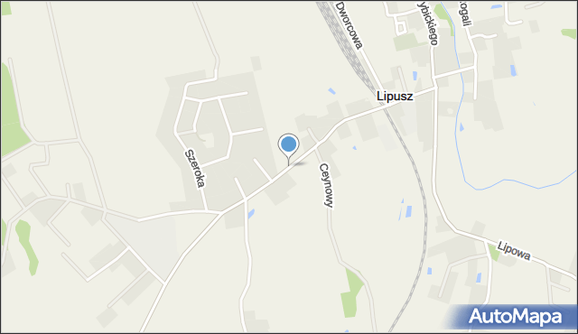 Lipusz, Majkowskiego Aleksandra, dr., mapa Lipusz