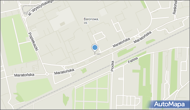 Łódź, Maratońska, mapa Łodzi