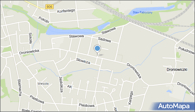 Lubliniec, Marzanny, mapa Lubliniec
