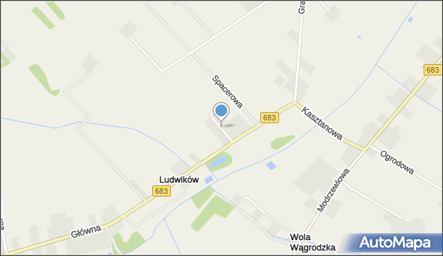 Ludwików gmina Prażmów, Marysieńki, mapa Ludwików gmina Prażmów