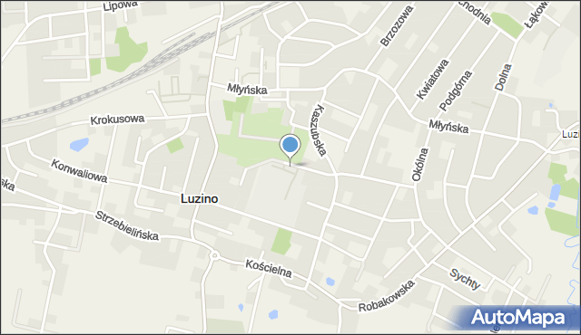 Luzino, Machalewskiego, ks., mapa Luzino