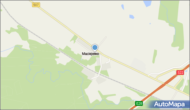 Maciejewo gmina Braniewo, Maciejewo, mapa Maciejewo gmina Braniewo