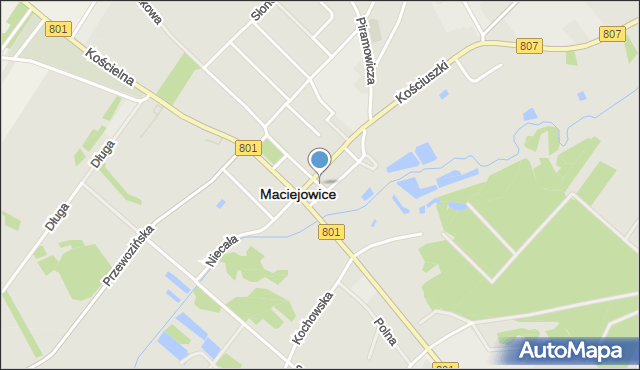 Maciejowice powiat garwoliński, Maciejowice, mapa Maciejowice powiat garwoliński