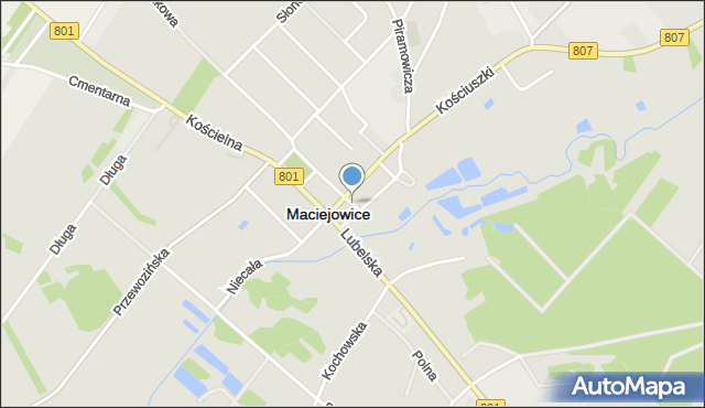 Maciejowice powiat garwoliński, Maciejowice, mapa Maciejowice powiat garwoliński