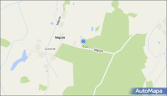 Mącze, Mącze, mapa Mącze