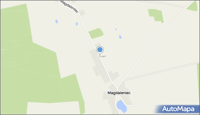 Magdaleniec gmina Nidzica, Magdaleniec, mapa Magdaleniec gmina Nidzica