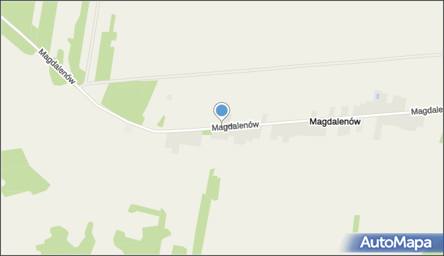 Magdalenów gmina Szczerców, Magdalenów, mapa Magdalenów gmina Szczerców