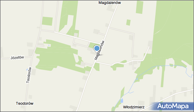 Magdalenów gmina Wodzierady, Magdalenów, mapa Magdalenów gmina Wodzierady