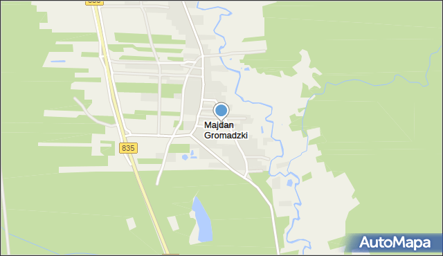 Majdan Gromadzki, Majdan Gromadzki, mapa Majdan Gromadzki