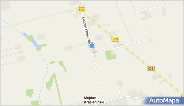 Majdan Krasieniński, Majdan Krasieniński, mapa Majdan Krasieniński