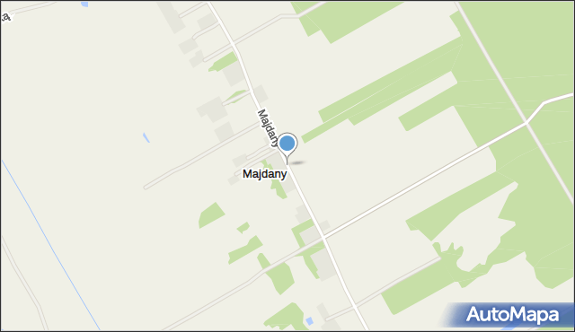 Majdany gmina Dąbie, Majdany, mapa Majdany gmina Dąbie