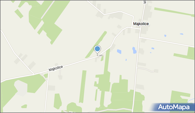 Mąkolice gmina Wola Krzysztoporska, Mąkolice, mapa Mąkolice gmina Wola Krzysztoporska