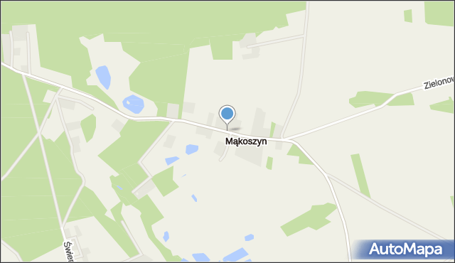 Mąkoszyn gmina Szubin, Mąkoszyn, mapa Mąkoszyn gmina Szubin