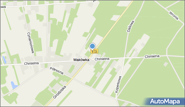 Makówka gmina Grodzisk Mazowiecki, Makówka, mapa Makówka gmina Grodzisk Mazowiecki