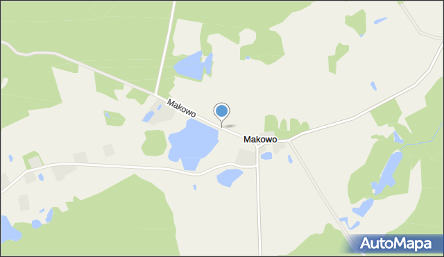 Makowo gmina Iława, Makowo, mapa Makowo gmina Iława