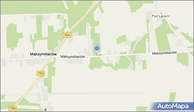 Maksymilianów gmina Bałtów, Maksymilianów, mapa Maksymilianów gmina Bałtów