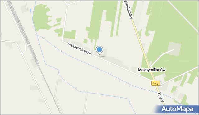 Maksymilianów gmina Zadzim, Maksymilianów, mapa Maksymilianów gmina Zadzim
