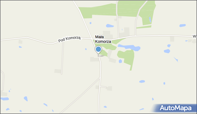 Mała Komorza, Mała Komorza, mapa Mała Komorza