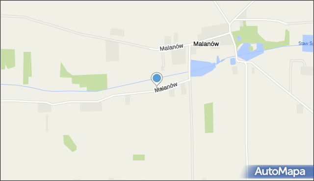 Malanów gmina Lutomiersk, Malanów, mapa Malanów gmina Lutomiersk