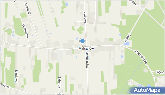 Malcanów gmina Wiązowna, Mazowiecka, mapa Malcanów gmina Wiązowna