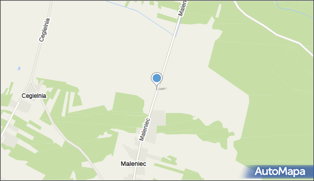 Maleniec gmina Ruda Maleniecka, Maleniec, mapa Maleniec gmina Ruda Maleniecka