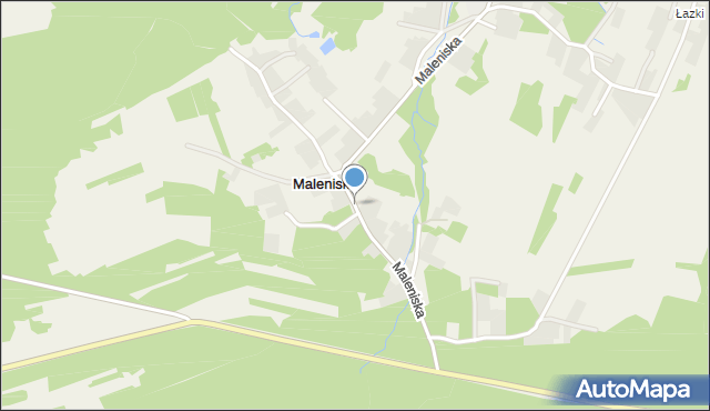 Maleniska gmina Leżajsk, Maleniska, mapa Maleniska gmina Leżajsk