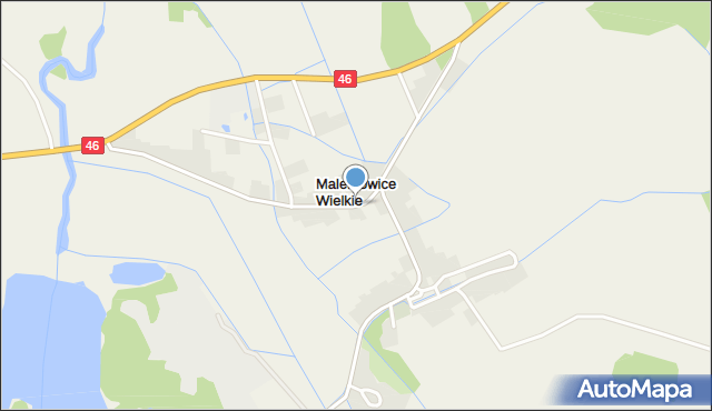 Malerzowice Wielkie, Malerzowice Wielkie, mapa Malerzowice Wielkie