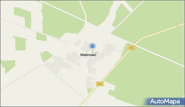 Malinowo gmina Dziadkowice, Malinowo, mapa Malinowo gmina Dziadkowice