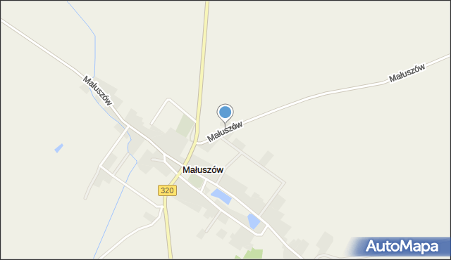 Małuszów gmina Męcinka, Małuszów, mapa Małuszów gmina Męcinka