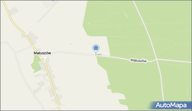Małuszów gmina Sulęcin, Małuszów, mapa Małuszów gmina Sulęcin
