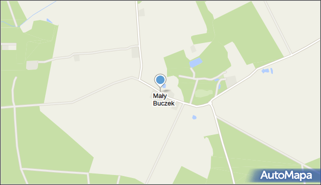 Mały Buczek gmina Lipka, Mały Buczek, mapa Mały Buczek gmina Lipka