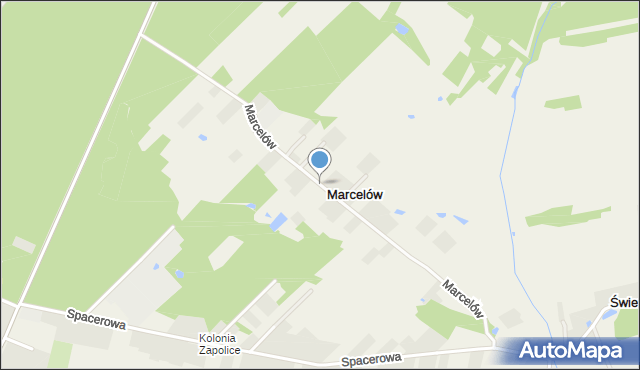 Marcelów gmina Zapolice, Marcelów, mapa Marcelów gmina Zapolice