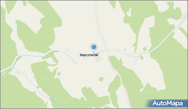 Marcinków gmina Bystrzyca Kłodzka, Marcinków, mapa Marcinków gmina Bystrzyca Kłodzka