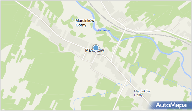 Marcinków gmina Wąchock, Marcinków, mapa Marcinków gmina Wąchock