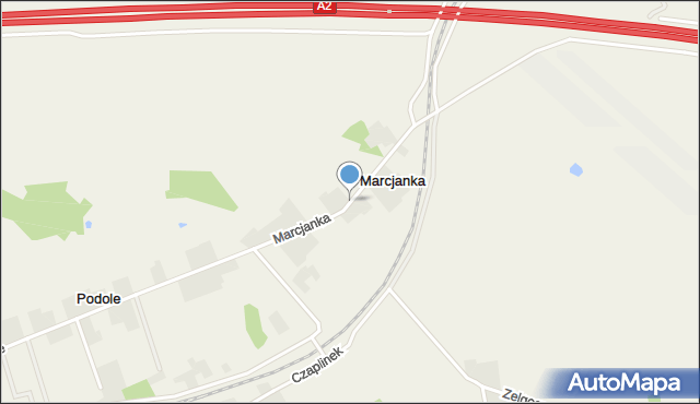 Marcjanka gmina Zgierz, Marcjanka, mapa Marcjanka gmina Zgierz