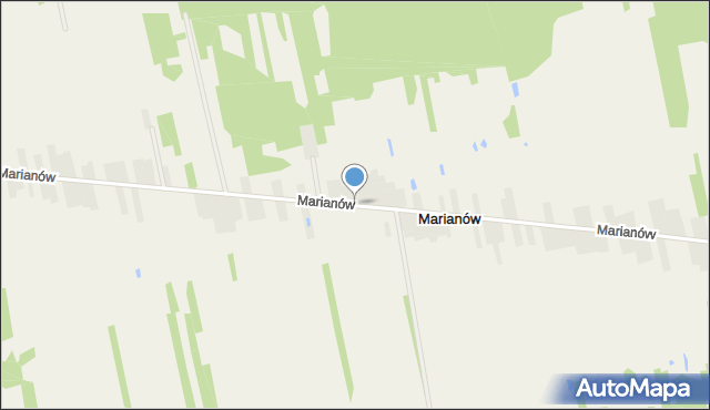 Marianów gmina Głowaczów, Marianów, mapa Marianów gmina Głowaczów